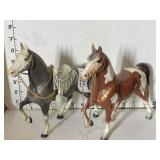 2 Collectible Hard Plastic Toy Horses