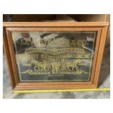 Vintage Levis Strauss Framed Mirrored Sign