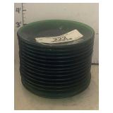 Set of Green Sandwich Glass Plates