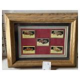 Frame of 5 Car Stamps