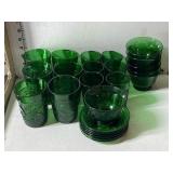 Forest Green Sandwich Depression Glass