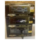 3 American Muscle Die-Cast Collectible Cars