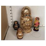 4 Wood Nesting Dolls