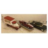 Set of 3 1/4 Scale Collectible Die-Cast Cars