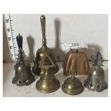 7 Collectible Metal Hand Bells