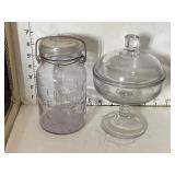 Glass Canning Jar & Covered Compote