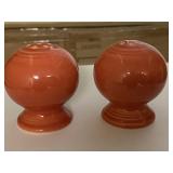 Pair of Persimmon Ball Salt & Pepper Shakers