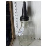 1 Quart Glass Oil Bottle with Spout