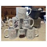 Six Assorted Coffee Mugs