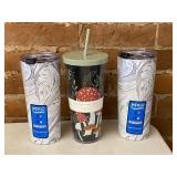 Two Indigo Mugs & One Tumbler