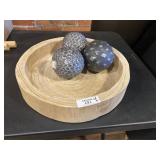 Wooden Bowl & Orbs