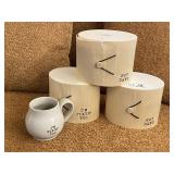 3 Stoneware Mugs