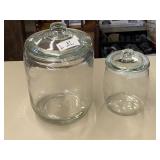 Two Glass Jars With Lids