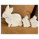 Three Wooden Bunnies