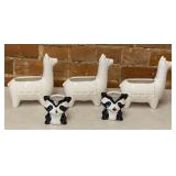 Five Ceramic Planters