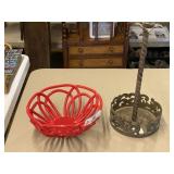 Stoneware Bowl & Paper Towel Holder