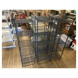 Five Metal Display Shelves & White Wire Shelf