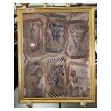 Framed Safari Animals Tapestry
