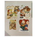 4 Vintage Valentine Cards