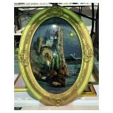 Antique Reverse Glass "Castle in Belgium"