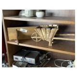 Wooden Wheelbarrow & Wall Shelf