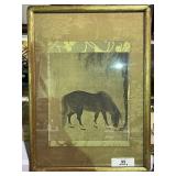 Horse & Willow Tree Framed Print