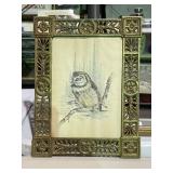 Framed Print in Solid Brass Frame