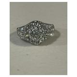 White Sapphire Pave Cocktail Ring