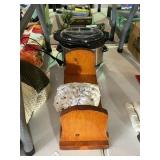 Cloth Basket, Wood Shelf & Cooker