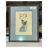 Completed Mirabillia Mother Bliss Cross Stitch