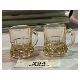 Vintage Federal Glass Miniature Pink Shot Glasses