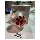 Paw Print Christmas Ornament