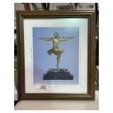 Framed Photography of Art Deco Bronze Sculpture