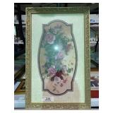 Vintage Floral Print with Ornate Frame