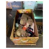 Large Box of Yarn & Fabric