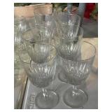 8 Crystal Starburst Wine Glasses