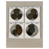 12 Indian Head Pennies