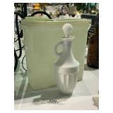 Tupperware & Vintage Milk Glass Cruette