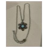 Turquoise Flower Necklace