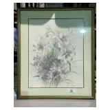 Signed Floral Watercolor Print