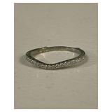 Sterling Silver White Sapphire Band Ring
