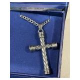JTV Stainless Stell Large Cross Necklace