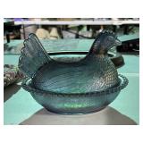 Vintage Indiana Glass Hen on Nest