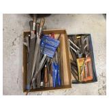 2 Flats Of Files, Punches, Cylinder Hone & Misc