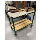 Rolling Cart With Dial Indicators & Misc