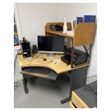 Corner Desk And Contents