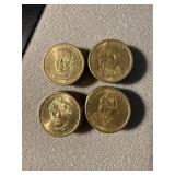 20 Presidential Golden Dollars