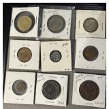 9 Misc Foreign Coins