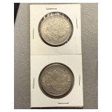 2 1921 Morgan Silver Dollars