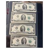 8 Two Dollar Bills